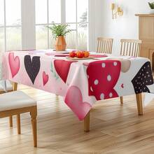 1pc Elegant Heart-Shaped Polyester Fabric Decoration, Suitable For Home, Kitchen, Garden, Holiday Parties, Weddings, Restaurants And Banquets, Wedding Season - Multicolor - View 7