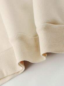 Men's Casual Printed Crew Neck Pullover Sweatshirt, Street Fashion, Spring/Autumn, Long Sleeve Top - Apricot - View 3