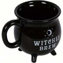 1pc Witch Cauldron Mug - Halloween Ceramic Coffee Cup, Suitable For Coffee, Tea, Potions, Witchcraft Parties, Gothic Brewing Chalice, Unique Gift For Men And Women