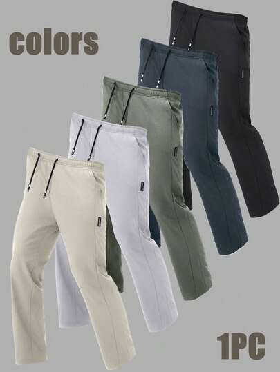 Men's Thick Warm Comfortable Sweatpants, Suitable For Autumn/Winter, With Pockets, Casual Style, Warm And Cold-Proof. Sports & Leisure Pants, Warm Long Pants