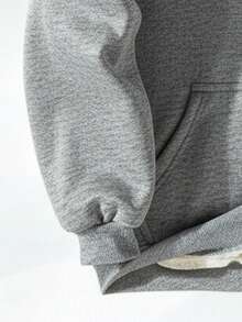 Women's Winter Warm Hooded Pullover Sweatshirt With Pockets, Comfortable Zip-Up Front Casual Sweatshirt, Suitable For Daily Wear, Outdoor, Travel, Office, Fitness - Grey - View 4