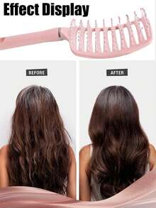 Colorful Large Curved Pork Rib Comb - Scalp Massage & Fluffy Hair Styling Tool For All Hair Types - Multicolor - View 5