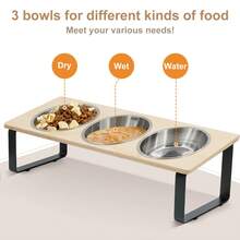 3pcs Stainless Steel Cat Raised Bowls Set, Anti-Vomiting Elevated Feeder Suitable For Small/Medium Cats - 720ml - View 9
