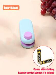 1pc Mini Food Sealer Machine, Portable Household Plastic Bag Sealing Device, Moisture-Proof & Fresh-Keeping