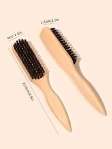 Unisex Boar Bristle Hair Brush - Fragrance-Free Professional Hairstyling Brush, Suitable For Thick/Thin Hair, Can Clean Gradient Hairstyles And Electric Clippers, Create Smooth Hairstyles, Essential For Back To School, Travel, Women Hair Accessories, Comb, Detangling Brush, Ball-Shaped Brush - Multicolor - View 5