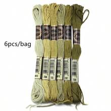 6pcs/Pack Polyester Cross Stitch Embroidery Thread, Clothing Embroidery Accessory, Handwork Embroidery Floss, 8m/Pc - Embroidery Thread - View 27