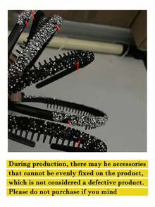 1 件装女士多功能黑色水钻发箍，发饰，发带，发箍，女士发饰，发饰，发箍，女士发箍，女士发箍，美妆家居发饰 - 黑色 - 查看 8