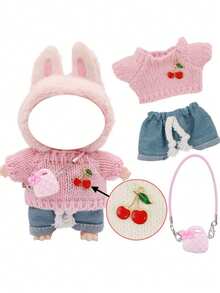 17cm Doll Clothes/Accessories Set, Doll Wardrobe Collection, Doll Dress Up - Multicolor - View 1