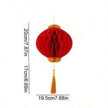 1/2/4/6pcs Red Foldable Paper Honeycomb Lanterns Decor, Lucky Bag Spring Festival Figurine Hanging Ornaments, Traditional Chinese New Year Celebration Decorations, Non-Electric Lunar New Year Lanterns, Wedding Lanterns, Wall Hanging, Holiday Party Room Decor, Chinese New Year Gifts - Multicolor - View 27
