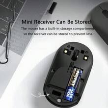 HP S1000C Wireless Type-C Rechargeable Mouse - Desktop, Office, Home, Laptop, Rechargeable Battery Mouse - White - View 5