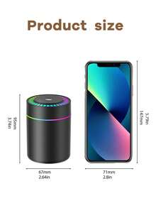 1 Pc 180ml Car Air Freshener & Mini Humidifier With Color Night Light,It Has An Auto-Off Timer, - 2 Modes, Quiet, Portable.Refillable With Essential Oils, For Auto Office Home Bedroom - PY02 - View 8