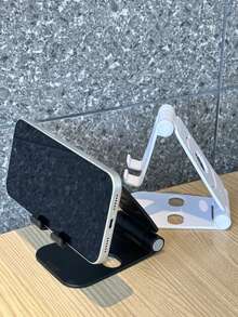 Soporte plegable y ajustable para teléfono y tableta, minimalista y portátil, para transmisión en vivo y escritorio - Multicolor - Ver 7