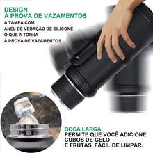 2.5 Liter Stainless Steel Thermal Water Bottle - Preto(2.5升) - 查看 2