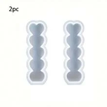 5-Compartment Heart-Shaped Candle Mold, DIY Aromatherapy Plaster And Silicone Mold, Home Decoration Ornament, Handmade Candle Making Resin Mold, Candle Making Mold, DIY Home Decoration, Heart-Shaped Mold, Handmade Resin Mold, Grid Pattern Mold, Easter-Themed Mold, Durable Plaster Mold, DIY Craftsman.