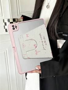 1 件装翻盖式桌面保护套，带笔槽，兼容 iPad 10.9/10.2/Air 第五代/Pro 11/第十代/9.7/Air 2/iPad（第七代）/iPad（第八代）/iPad Air 4/5/iPad Pro 11/iPad 10.9 英寸（2022 年款）/iPad Air 13 英寸（M3 2025 年款）/iPad Air 11 英寸（M3 2025 年款）/iPad 11 英寸（A16 2025 年款），支持 S7/S8/S9/S6/S7+/S8+/S7FE/A7/A8/A9 - 粉色 - 查看 5