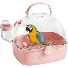 Viaje portador de mascotas: portador de animales pequeños compactos, jaula portátil de aves y hámster, diseño transpirable con cómodo, kit de viajes para mascotas para erizos chinchillas budgies - Verde - Ver 7