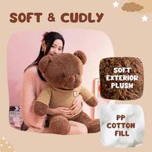 Vicyol S&D Osito con suéter. Teddy bear suave para niños y niñas. - Marrón (50CM) - Ver 5