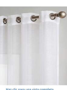 GRALI Cortinas Blancas Largas, Juego de Cortinas Blackout para Cuarto/Habitación/Sala/Recamara, 132 X 274 CM, 2 Paneles - Blanco - Ver 2