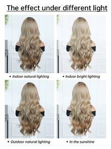 Peruca sintética castanha de 71 cm (28 polegadas) de comprimento, com risca ao meio e cabelo encaracolado loiro, adequada para uso diário feminino, cosplay, natural e realista, ideal para Halloween, Natal, Ano Novo, Carnaval, festivais de música, formatura, feriados e um presente perfeito para meninas e mulheres. - Castanho - Ver 10