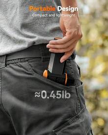 WOLFBOX Plumero de Aire Eléctrico MegaFlow50 con 110,000 RPM, Soplador Compacto Ajustable a 3 Velocidades, Carga Rápida, Para Computadoras, Teclados, Hogar, Exteriores y Coche. H7ST