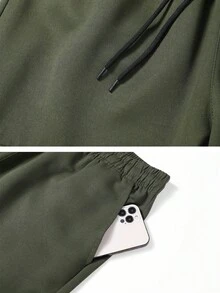 Men's Outdoor Casual Cargo Pants, Multi-Pocket Design, Versatile, Autumn/Winter - Army Green - View 5