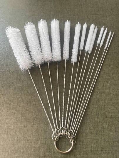 10pcs Multi-Functional Cleaning Brush Set - Long Straw Brush, Small Bottle Brush, Straw Cleaning Brush, Pipe Brush, Suitable For Teapot Cleaning And Hard-To-Reach Corners