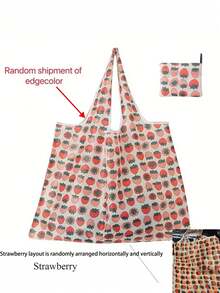Large Cartoon Foldable Portable Shopping Bag, Large Capacity Tote Bag
