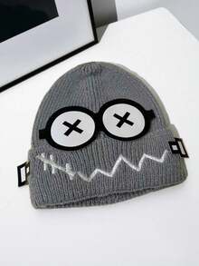 1 件女士趣味机器人针织帽，时尚百搭无檐帽，适合外出和派对，秋冬季 - 多色 - 查看 10