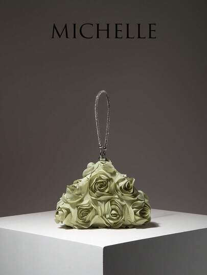 Mini Wallet, Bridesmaid Bag, Floral Bag, Party Clutch, Party Accessories, Novelty Bag, Wedding Supplies, Women's Gift, Christmas Bag, Valentine's Day Bag (Random Pattern)