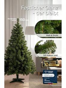 4smile Artificial Christmas Tree 180 Cm Green - Classic 100% PVC Christmas Tree, Realistic, Stable &  Friendly, Quick To Assemble For Years Of Joy - 150 Inches - View 4