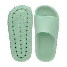 Kit Of 2 Pairs Of Cloud Comfort Slippers - Pink/Green - 查看 3