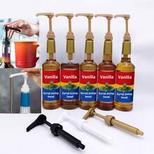 2/6pcs 8cc Heavy Duty Plastic Syrup Pump With Ergonomic Handle And One-Touch Operation - Compatible With 750ml/25.4oz Bottles, Leak-Proof Seal, Multi-Purpose Dispenser, Suitable For Coffee, Syrup, Soda - Perfect For Home And Commercial Use - Multicolor - View 2