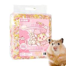 Ropa de cama de papel para hámster, Ropa de cama para jerbos |   Ropa de cama de erizo sin polvo - Ropa de cama limpia y acogedora, ropa de cama para animales pequeños, ropa de cama de chinchilla para j - Tres colores rosa y amarillo. - Ver 13