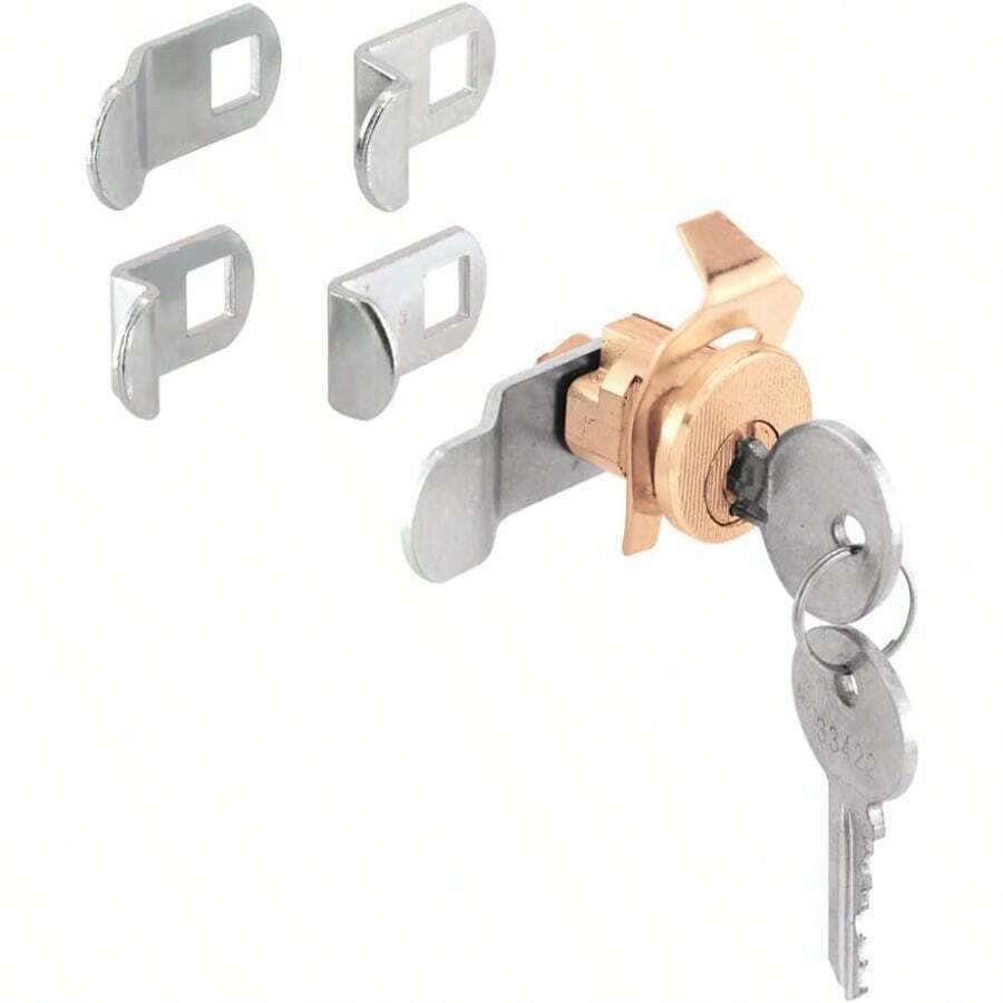 Cerradura de repuesto multiusos para buzón SLAW Prime-Line U 9940, acabado en latón, ILCO 1003M, giro antihorario de 90°, 1 juego - Latón - Ver 1