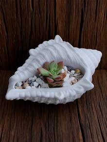 DIY Muschel Sukkulenten Pflanzer Silikon Ton Form, handgemachte Kunst Garten Dekoration, Geschenk, Bastelzubehör für Gips, Kristallharz, Kerzengießen