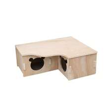 1pc Wooden Hamster Maze Adventure And Cozy Hideout - Exciting Exploration Route, Multiple Compartments, Provides Ultimate Playtime Experience For Your Pet, Small Pet Training Toy - Multicolor - View 5