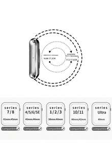 1pc Fashion Beaded Bracelet Smart Watch Strap, Elastic Rope Fashionable And Cute, Compatible With Apple Watch Band Compatible With Apple Watch Strap Women, Compatible With Apple Watch38/40/41/42/44/45/46/49mm, Compatible With Apple Watch Series Ultra/SE/10/9/8/7/6/5/4/3/2/1,Suitable For Gifting Friends Girlfirend Mother's Day Valentine's Day Style(Strap Only, Watch And Case Not Included) - Silver - View 8