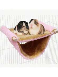 Winter Thick Double Layer Rodent Hammock Ferret Guinea Pig Hamster Squirrel Sleeping Nest Flannel Small Animal Hideaway Cage Warm Hanging Bed