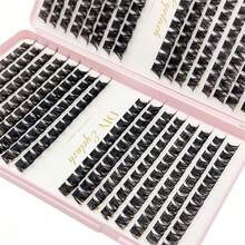 384pcs Individual False Eyelashes For DIY Lash Extension, D-Curl Fluffy Lashes, Easy Lash Extension At Home - Black - View 2