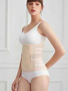 4pcs Women's Breathable Waist Trimmer Belt Slimming Waist Shaper - Apricot - View 6