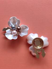 1PC/2PCS Elegant Flower Geometry Button Covers, Shirts Button Cover Clip On Button Covers Fashion Crystal Cufflinks Cover, Suitable For Tuxedo And Wedding Dresses Decoration - Multicolor - View 6