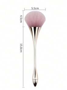 1pc Slim Waist Makeup Brush Set, Includes Powder Brush, Blush Brush, Nail Dust Brush, Multi-Purpose Makeup Brush, Large Powder Brush, Evenly Applies Cosmetics Without Clogging, Easy To Clean, Suitable For Women Highlighter Facial Makeup,Giveaways - Rose Gold - View 6