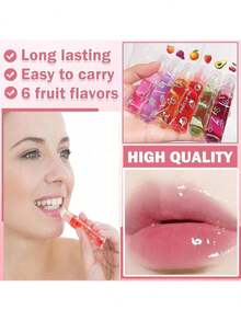 6pc Roll On Lip Gloss Set Moisturizing Lip Oil, No-Sticky Lip Gloss Lip Balm, Fruit Flavoured Lip Oil For Dry Lips - Nhiều màu - Xem 2
