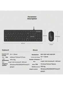 Lenovo KM301 Wired Keyboard And Mouse Set, USB, Universal For Business And Office Laptops And Desktops - Black - View 5