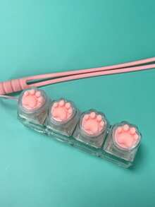 Fingertip Novelty Slow Rising Stress Relief Toy, Keypad Styled, With Soft Silicone Cat Paw Design Keychain, Pendant, Cellphone Charm & Decorative Accessory, Keyboard Keycap With Tapping Sound Fidget,Fidget Toys,Toys,Squishes,Weird Toys,Shock Gum,Fidget Toys>Abs,Cat Paw Squish,Cat Toys - 貓爪四鍵 - 查看 7