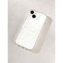 1 Pieza Funda De Teléfono Suave Con Estampado De Hibisco Y Hojas, Estilo Ins. Cubierta Protectora Antideslizante Compatible Con  11/12/13/14/15/16 Pro Max, Resistente Al Agua, A Los Golpes, A Las Caídas Y A Los Arañazos - Trong sáng - Xem 3