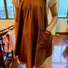 Minimalistische Heimtextil-Schürze (nicht wasserdicht), leichtes und bequemes Einteiler-Design, einfach an- und auszuziehen, Vintage-Stil schürze ohne Bindebänder, multifunktionale Schürze, in mehreren Farben erhältlich, bequeme Hauskleidung, Vintage-Stil schürze ohne Bindebänder - Verschiedenfarbig - Übersicht 20