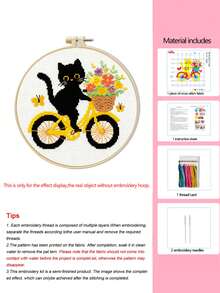 Easter Adult And Children's Embroidery Beginner Set Suitable For Beginners Embroidery Set Handmade Embroidery Beginner Set Printed Cross Embroidery Needle Point Set Suitable For Beginners Embroidery Set Easter Gift Easter Decoration - Beige - View 14