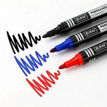 Bộ 3/5/10 bút dạ vĩnh cửu gốc dầu, màu đen, chống thấm nước, đầu bút rộng, khô nhanh, chống phai màu, bút đánh dấu chống thấm nước, bút viết nhãn. - Nhiều màu - Xem 9