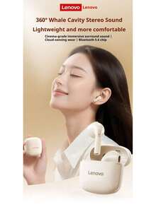 Lenovo EA166 Bluetooth 5.4 Bluetooth Headset: High-Quality Sound, Intelligent Ultra-Clear Call Noise Reduction, IPX5 Waterproof And Sweatproof Rating, Ultra-Low Latency. - Black - View 3